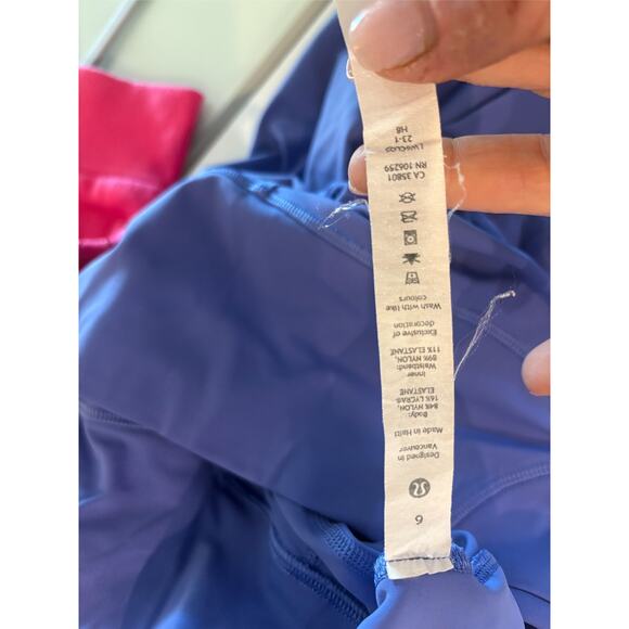 Lululemon Women's Fast High-Rise Crop 23" *Pockets Blue Size 6 - Picture 6 of 7